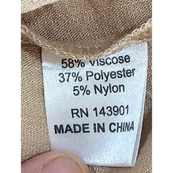 Coco + Carmen Carley Flowy Ruffle Top Brown Ruffle Blouse Women's Sz Xs NWT - Picture 6 of 8